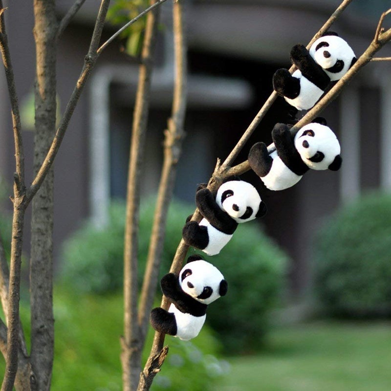 SUSHAFEN 6Pcs Finger Panda Plush Panda Clips Curtain Holder Stand Note Clip Photo Holder Stand Chinese Style Souvenir Cute Panda Plush Toy Finger Kids Toy,Home Decoration Plant Pots Bonsai Craft Decor - Image 4